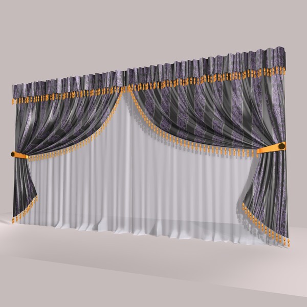 3d model drapery curtain window - CURTAIN 5 by Carrara1